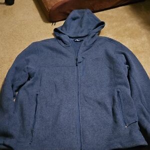 Men's North Face Blue Hooded Jacket